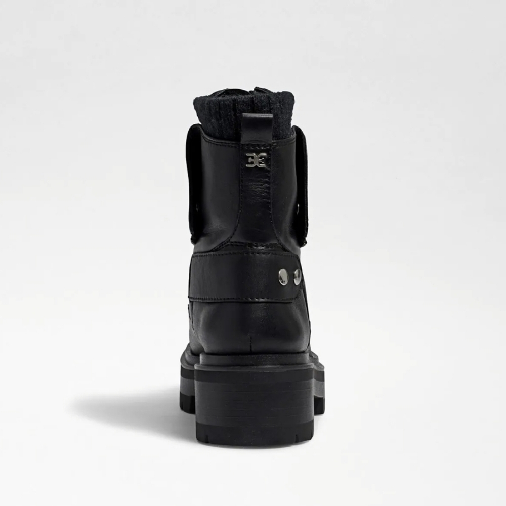 Edgy Sam Edelman Black Leather Chelsea Zippers Booties - Picture 6 of 12
